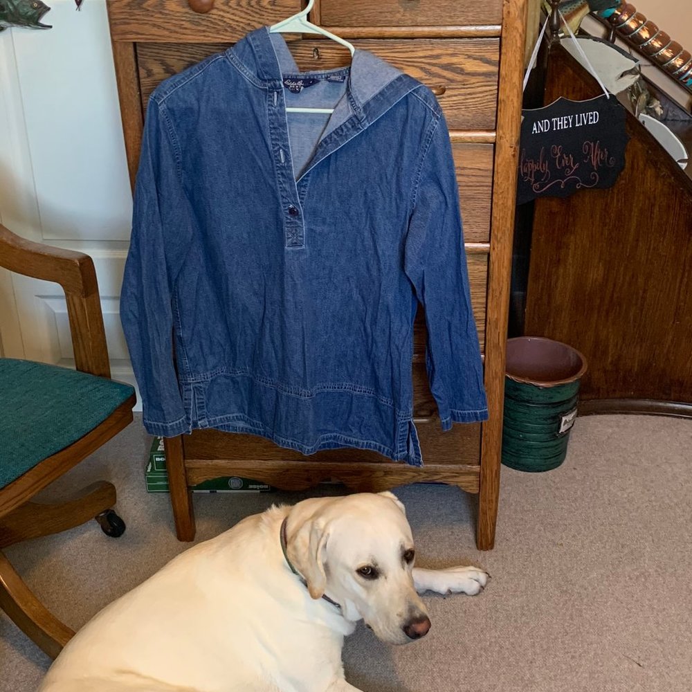Denim Eddie Bauer hooded pullover